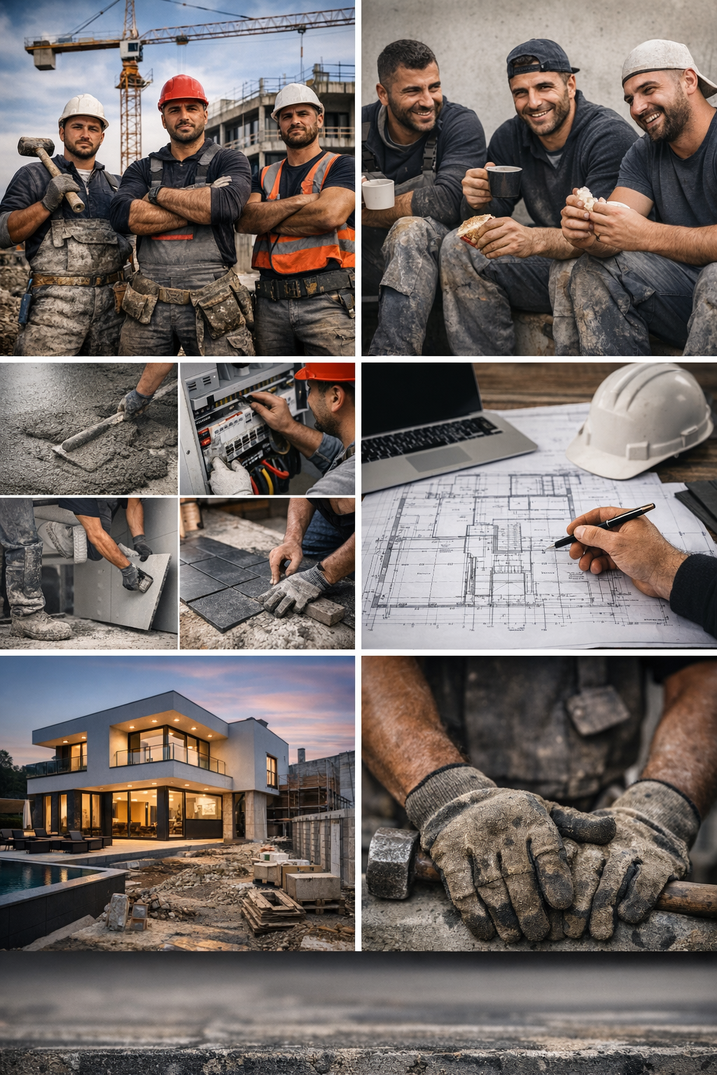 Baustella – Bau, Ausbau und Sanierung (Bildcollage)